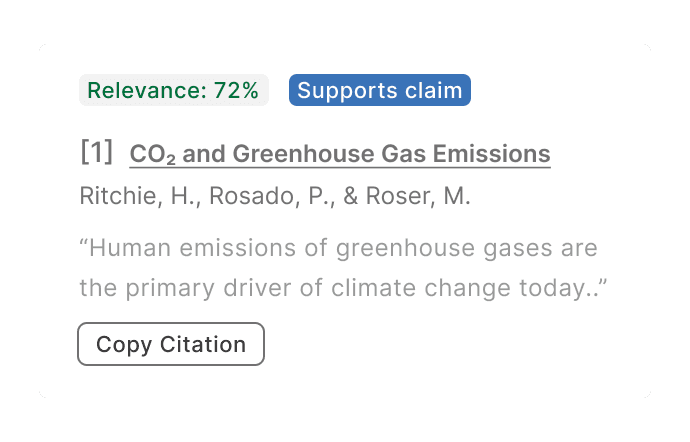 Find and cite supporting or contradicting sources