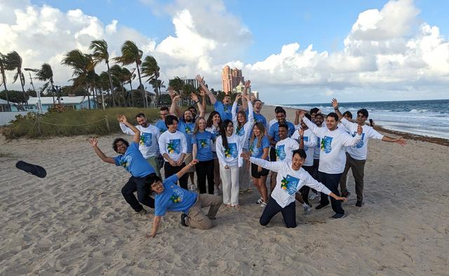 GPTZero team at an offsite in Ft Lauderdale